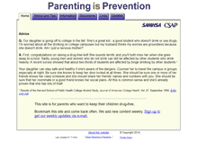 Tablet Screenshot of parentingisprevention.org